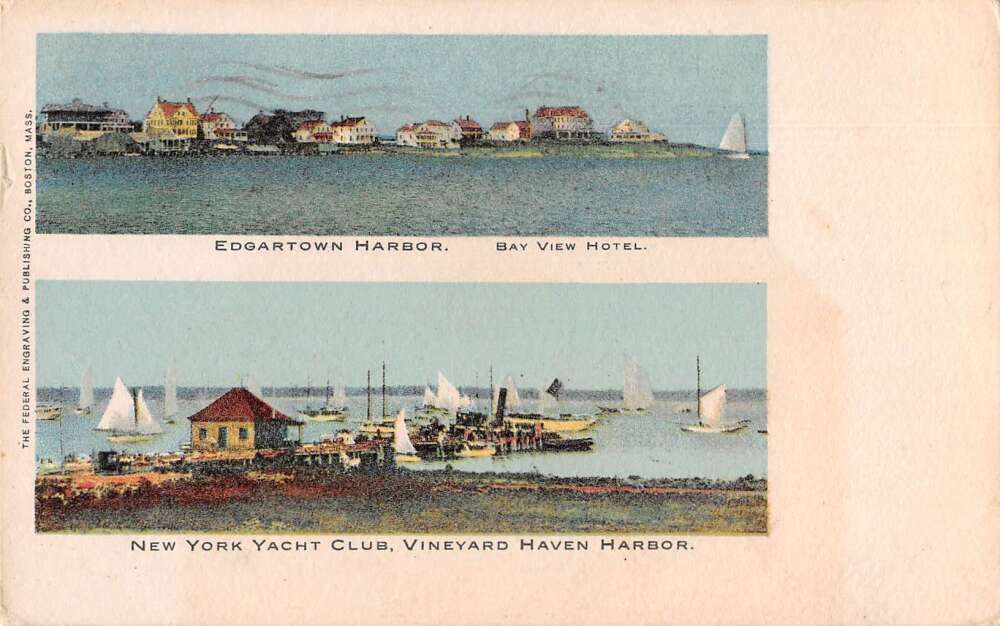 Vineyard Haven Massachusetts New York Yacht Club Edgartown Harbor PC AA41231 Mary L. Martin