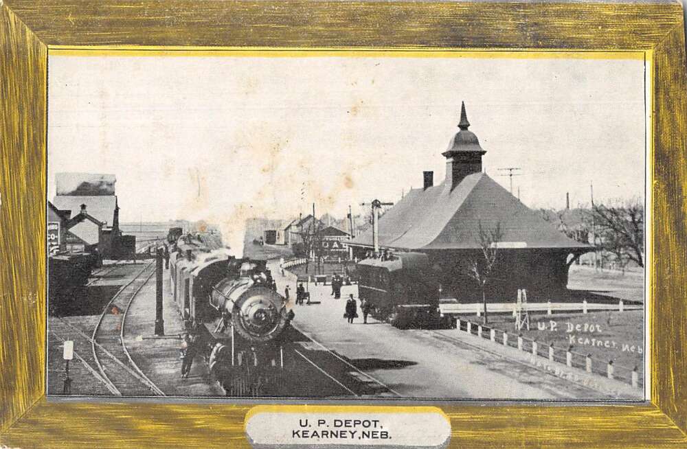 Kearney Nebraska Union Pacific Depot Train Station Vintage Postcard AA43066