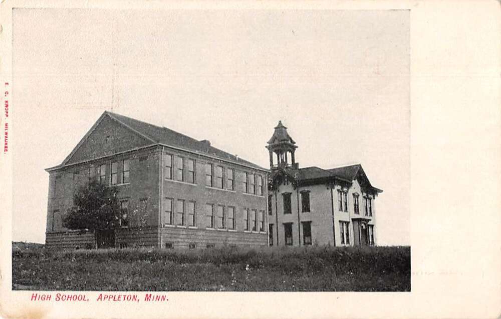 Appleton Minnesota High School Vintage Postcard AA43292 Mary L