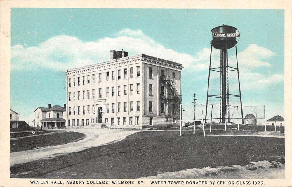 Wilmore Kentucky Asbury College Wesley Hall Vintage Postcard AA44055