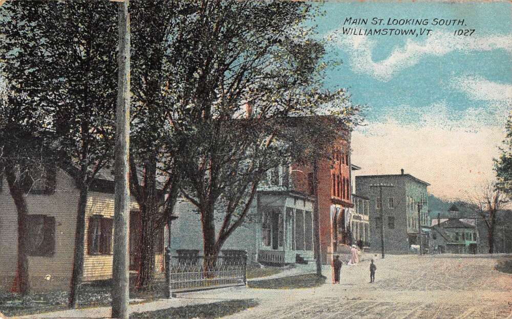 Williamstown Vermont Main Street Looking South Vintage Postcard AA44471