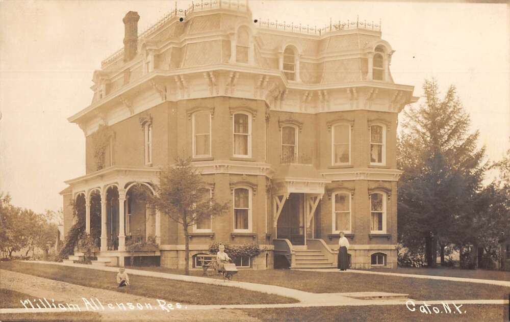 Cato New York William Allenson Residence Real Photo Vintage Postcard
