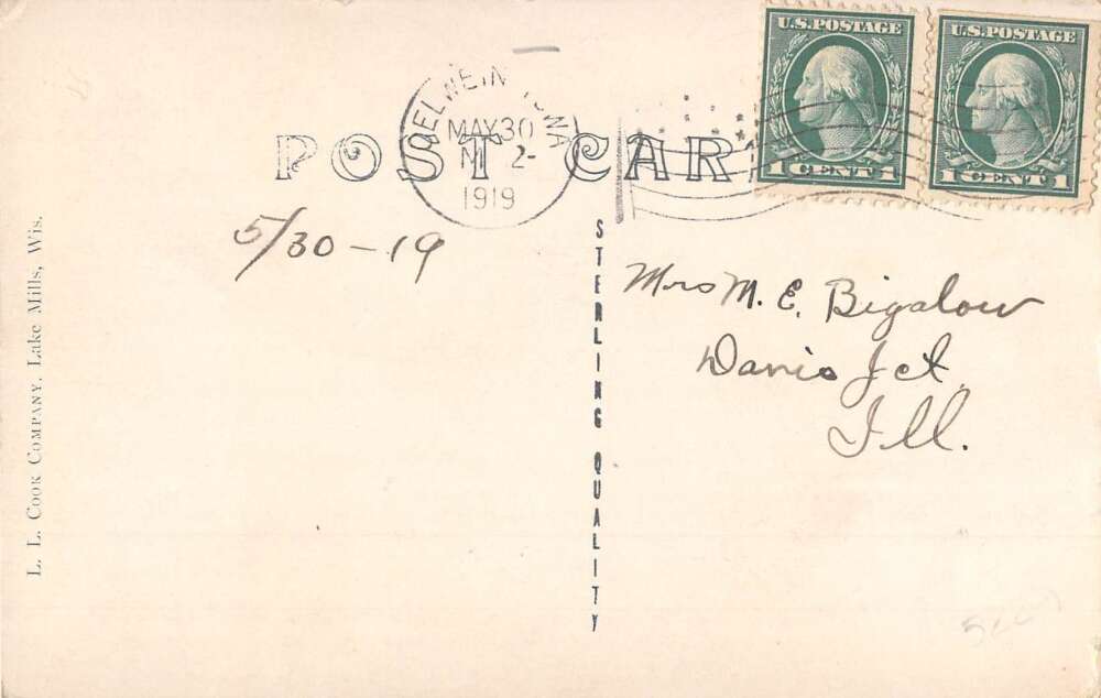 Oelwein Iowa Frederick St Real Photo Vintage Postcard AA44845 - Image 2