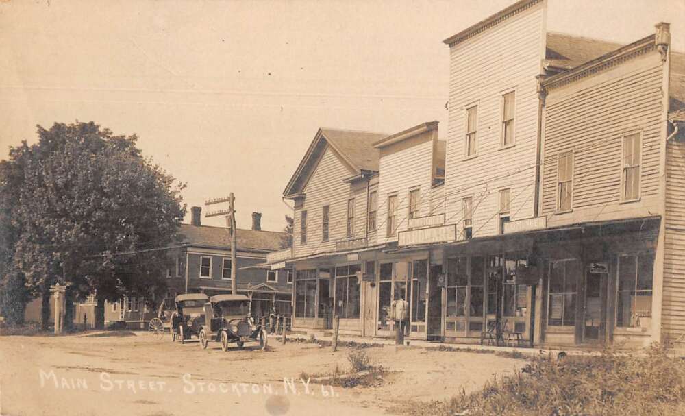 Stockton New York Main Street Real Photo Vintage Postcard AA47408