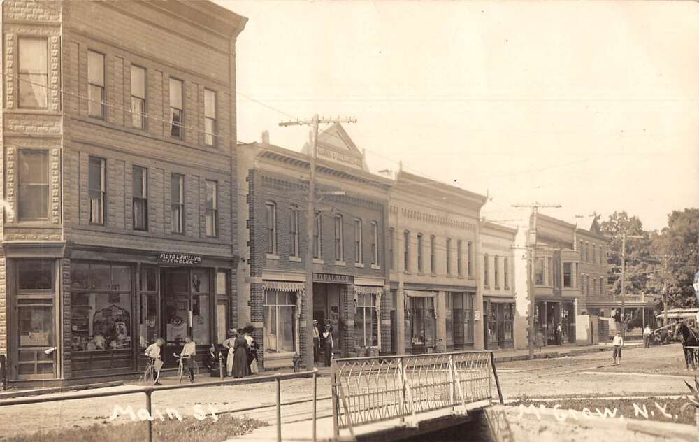 McGraw New York Main Street Real Photo Vintage Postcard AA47664 Mary