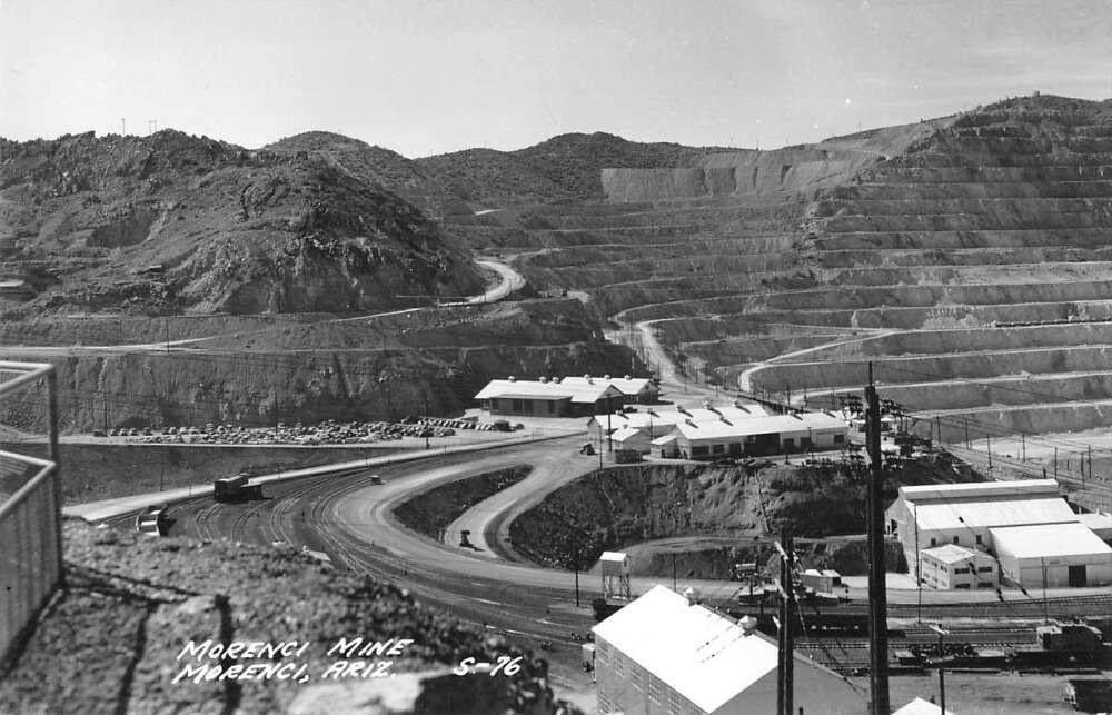 Morenci Arizona Morenci Mine Birds Eye View Real Photo Postcard AA48708