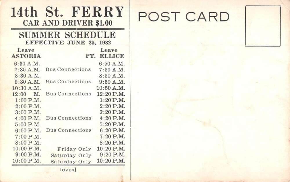 New York City Astoria North Beach Ferry Vintage Postcard AA48803 - Image 2