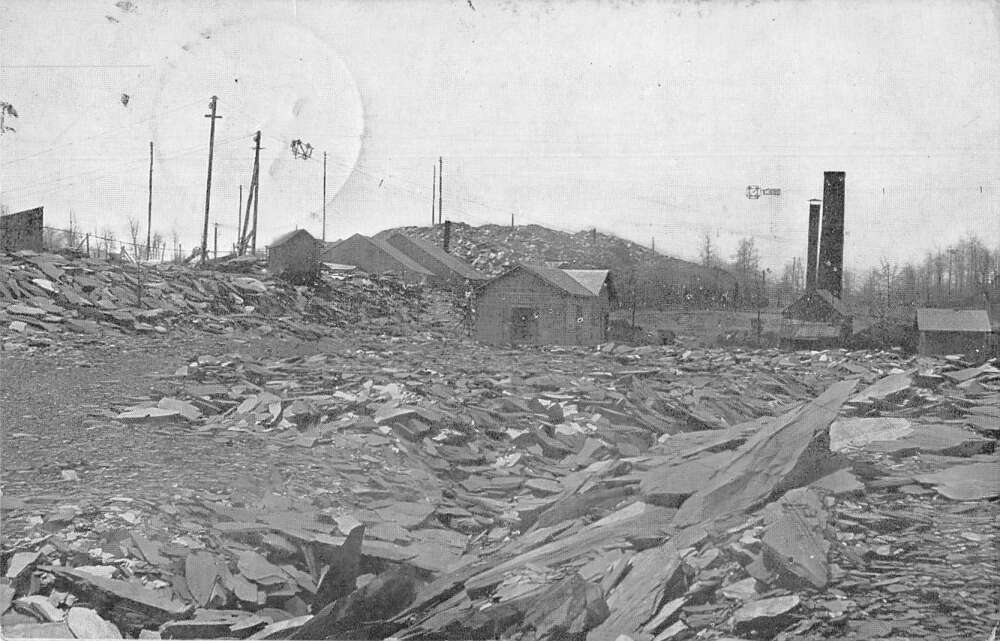 Delta Pennsylvania Slate Mine Quarry Scene Vintage Postcard AA50057