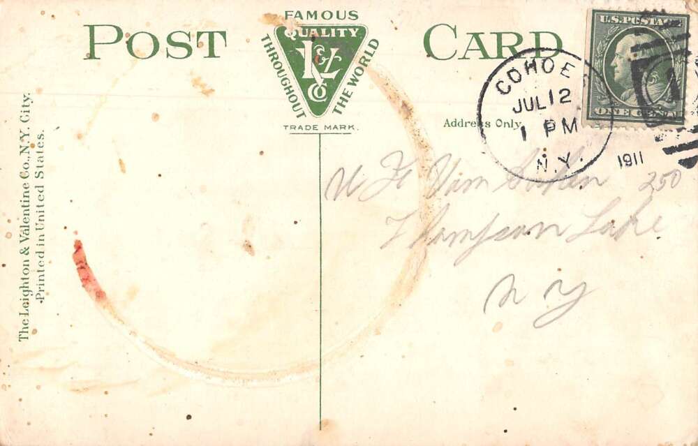 Cohoes New York Canal Locks 13 and 14 Vintage Postcard AA50602 Mary L