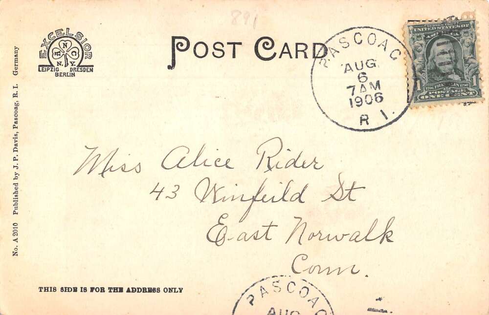 Pascoag Rhode Island Pine Ridge Camp Pascoag Reservoir Vintage Postcard