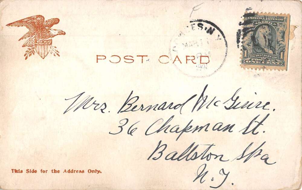 Cohoes New York Greetings Large Letter Ladies Faces Postcard AA50652 - Image 2