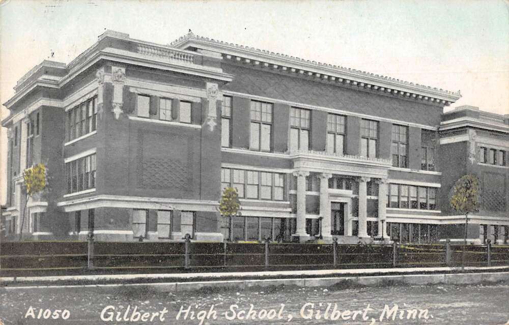 Gilbert Minnesota Gilbert High School Vintage Postcard AA50757 Mary L