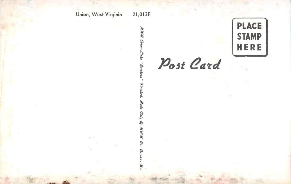 Union West Virginia Broyles Funeral Home Vintage Postcard AA50986 - Image 2