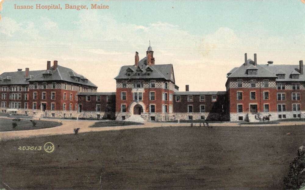 Bangor Maine Insane Hospital Vintage Postcard AA52533 Mary L. Martin