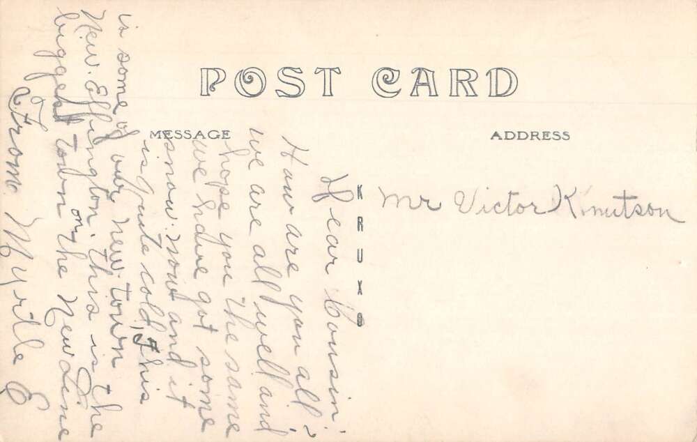 New Effington South Dakota Main Street Real Photo Vintage Postcard