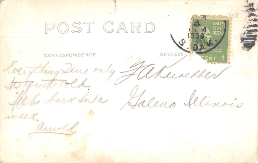 Presho South Dakota Main Street Real Photo Vintage Postcard AA52994