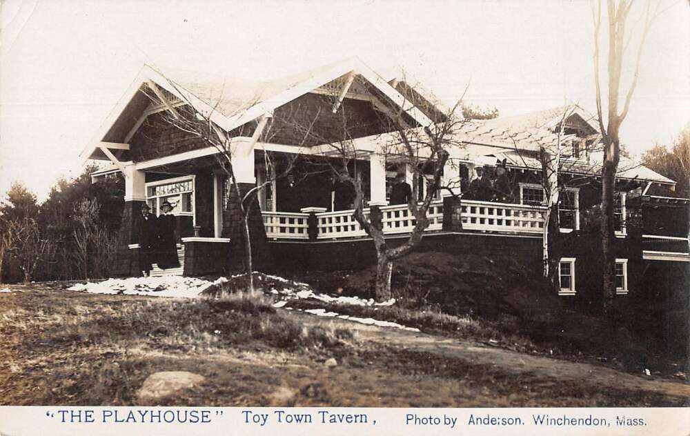 Winchendon Massachusetts Toy Town Tavern Playhouse Real Photo Postcard
