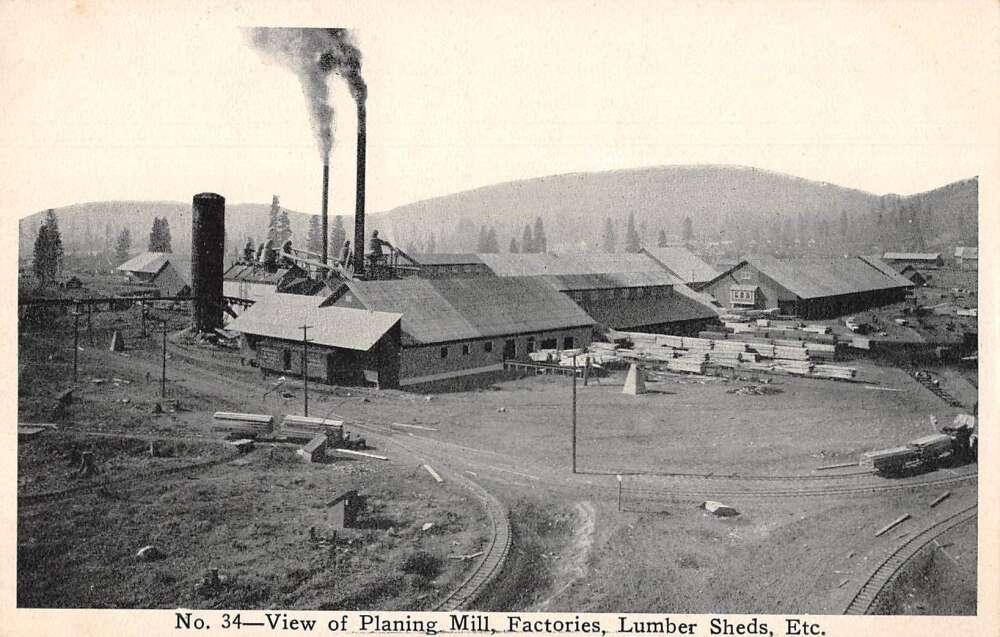 McCloud California River Lumber Co Mill Factories Vintage Postcard AA54183 Mary L. Martin Ltd