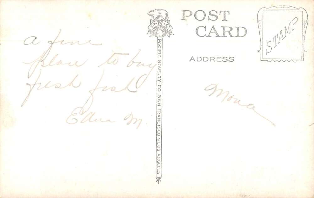 Santa Cruz California Fishermen's Wharf Vintage Postcard AA54917 - Image 2