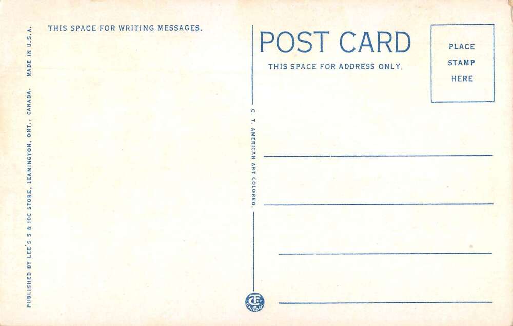 Leamington Ontario Canada Talbot Street East Vintage Postcard AA54973 - Image 2