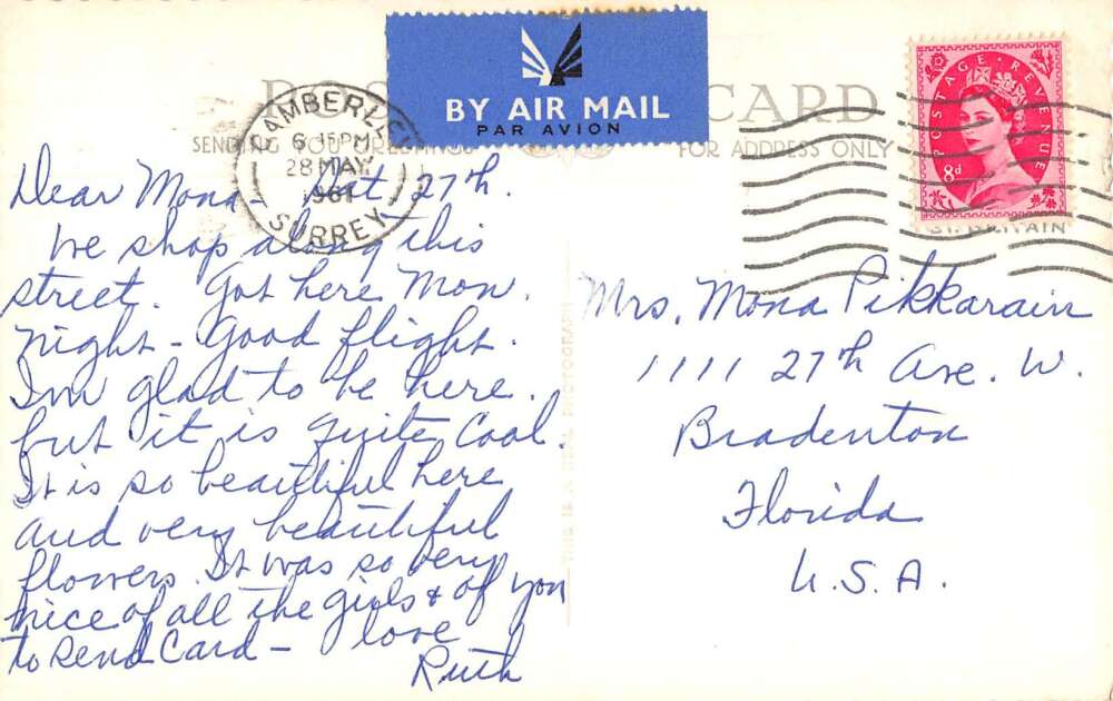 Camberley England London Road Real Photo Vintage Postcard AA54997 - Image 2