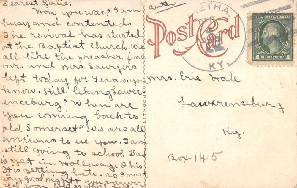 Somerset Kentucky First National Bank Vintage Postcard AA55554 - Image 2