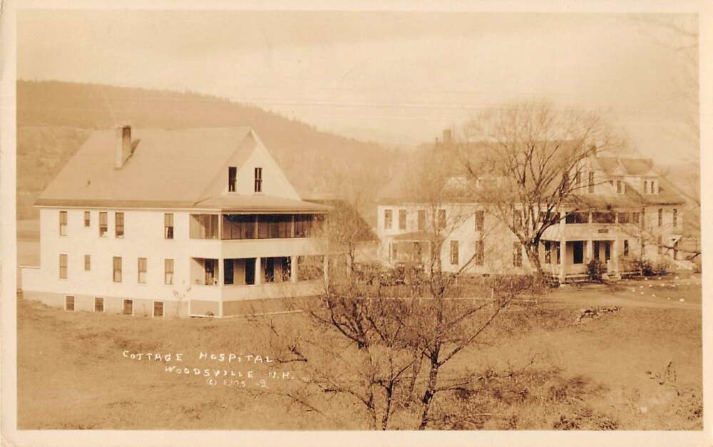 Woodsville New Hampshire Cottage Hospital Real Photo Vintage Postcard