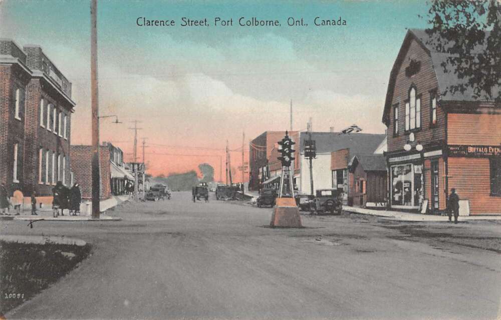 Port Colborne Ontario Canada Clarence Street Vintage Postcard AA56458