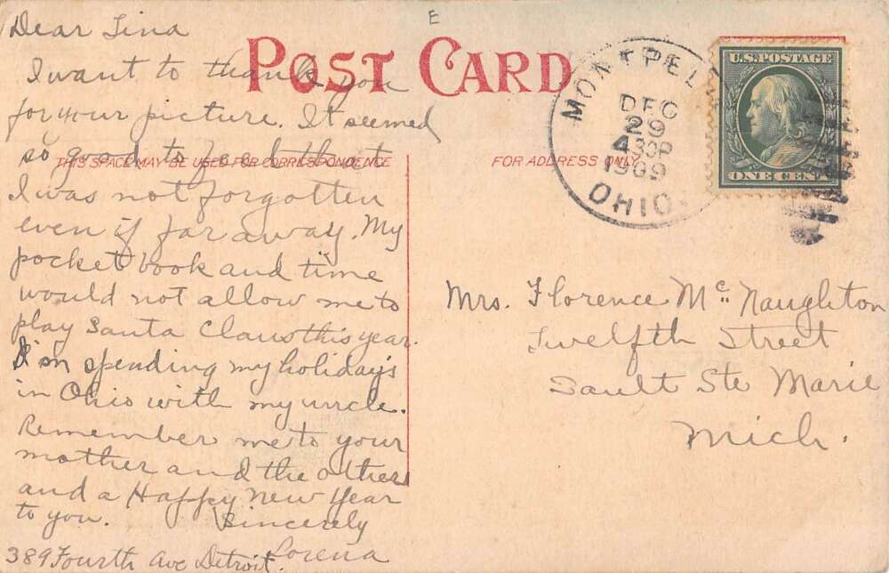 Montpelier Ohio Depot Street Vintage Postcard AA56643 - Image 2