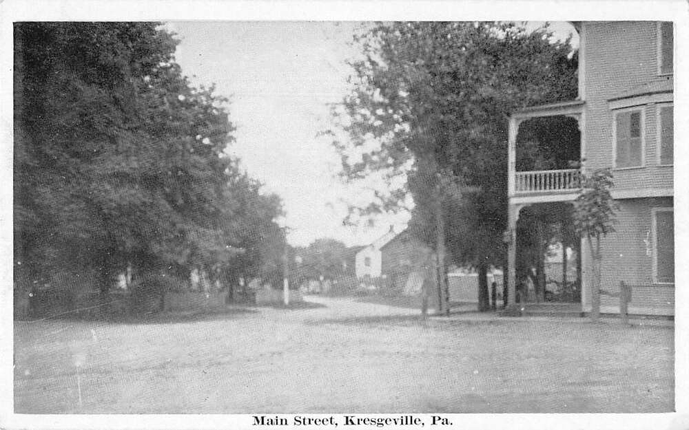 Kresgeville Pennsylvania Main Street Vintage Postcard AA56654 Mary L