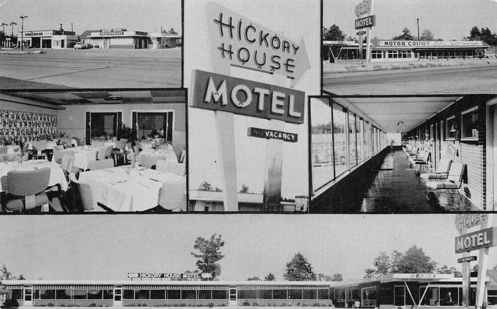 Poplar Bluff Missouri Hickory House Motel and Restaurant Postcard