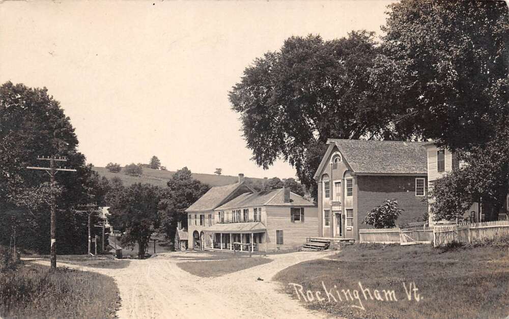 Rockingham Vermont Street Scene Real Photo Vintage Postcard AA58643