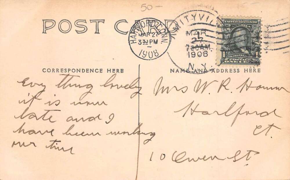 Far Rockaway New York Central Avenue Real Photo Vintage Postcard AA58900 - Image 2