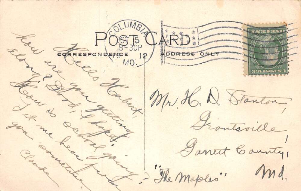 Columbia Missouri University Horticultural Building Vintage Postcard AA59141 - Image 2