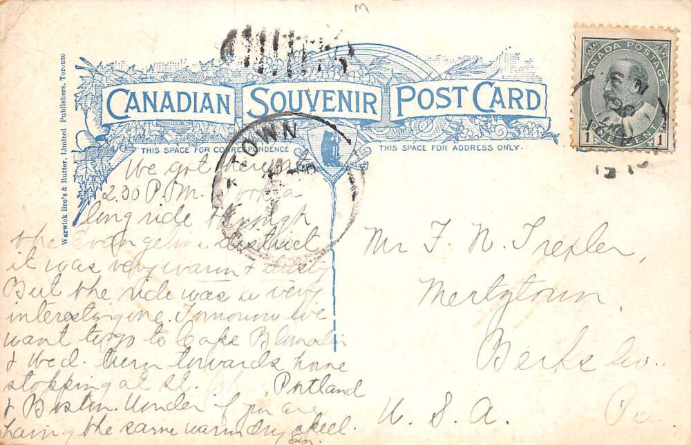 Wolfville Nova Scotia Canada Main Street Vintage Postcard AA59649 - Image 2