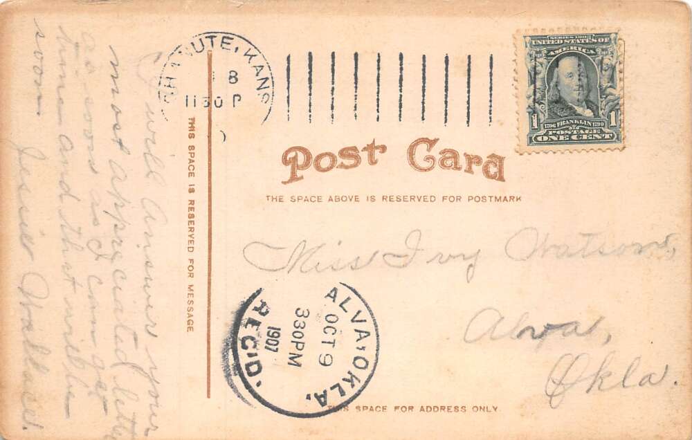 Chanute Kansas Oil Fields Vintage Postcard AA59716 Mary L. Martin Ltd