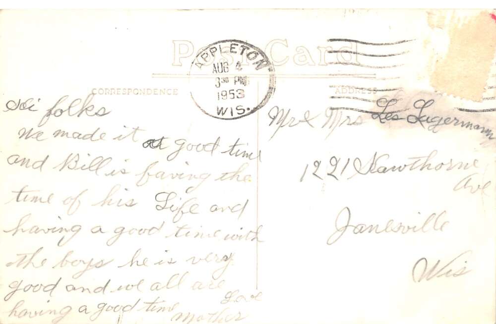 Waupun Wisconsin Pella Lutheran Church Real Photo Vintage Postcard AA59831 - Image 2