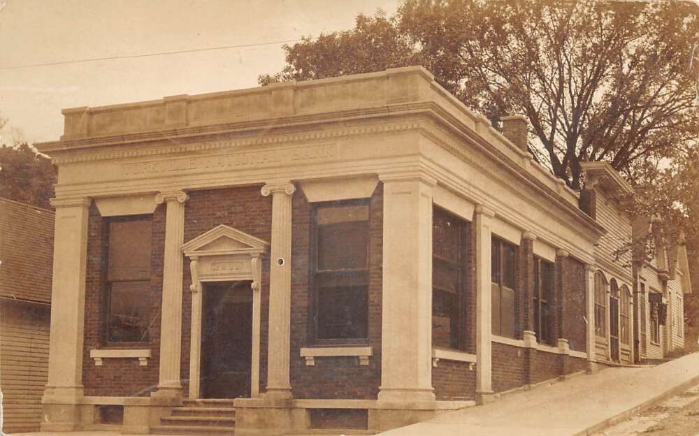 Yorkville Illinois National Bank Real Photo Vintage Postcard AA60261