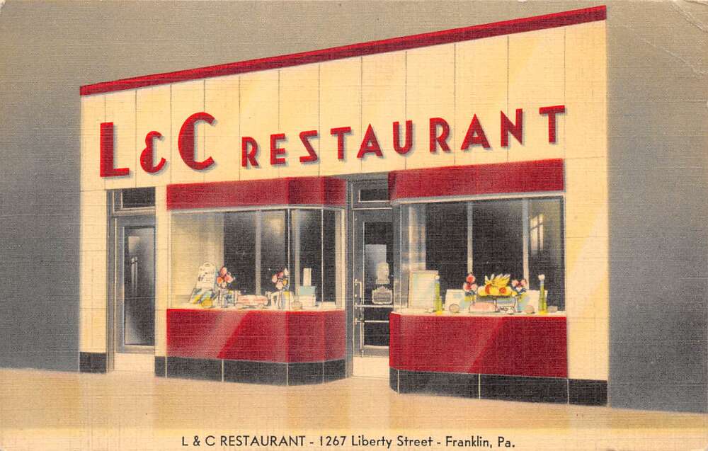 Franklin Pennsylvania L and C Restaurant Linen Vintage Postcard AA60531 Mary L. Martin Ltd