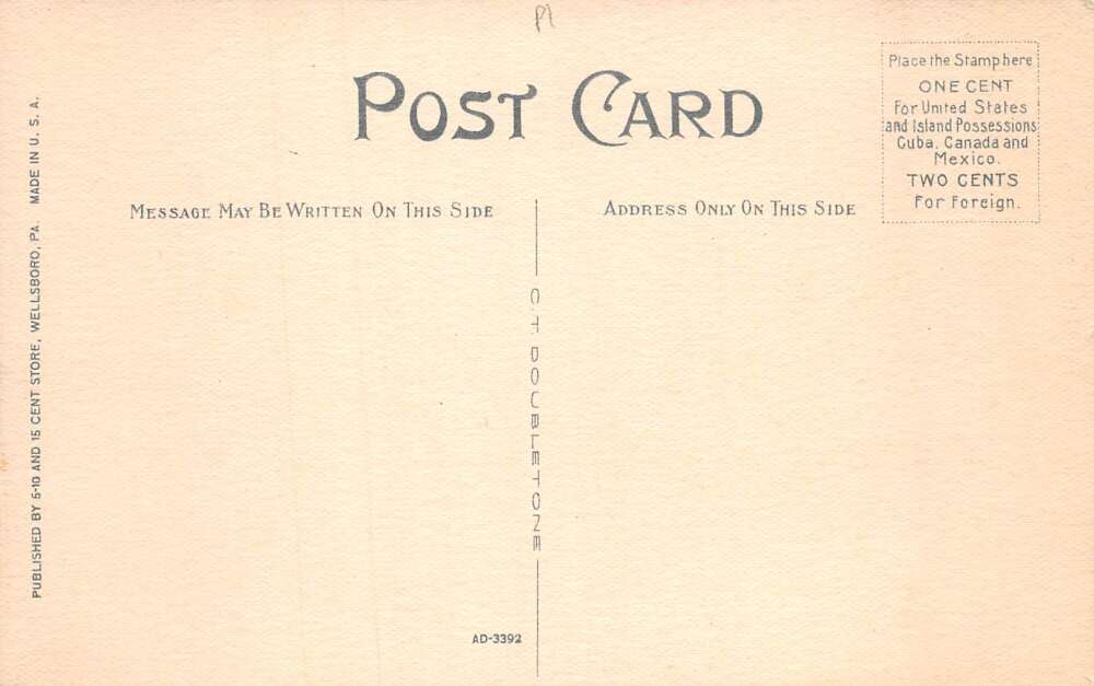 Wellsboro Pennsylvania Main Street from Court House Vintage Postcard AA60543 - Image 2