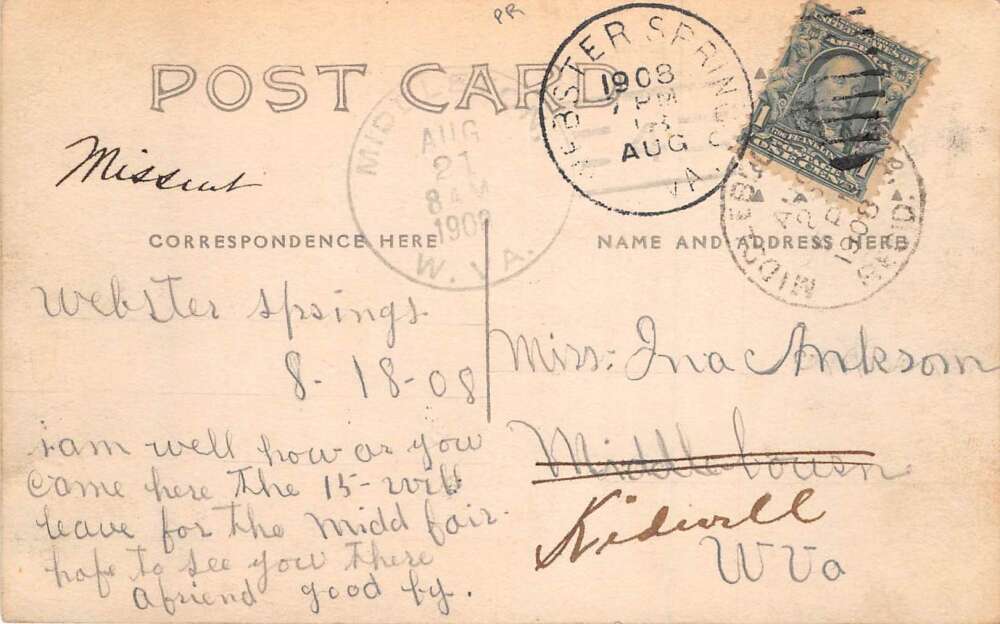 Webster Springs West Virginia Webster Springs Hotel Real Photo Postcard AA60574 - Image 2