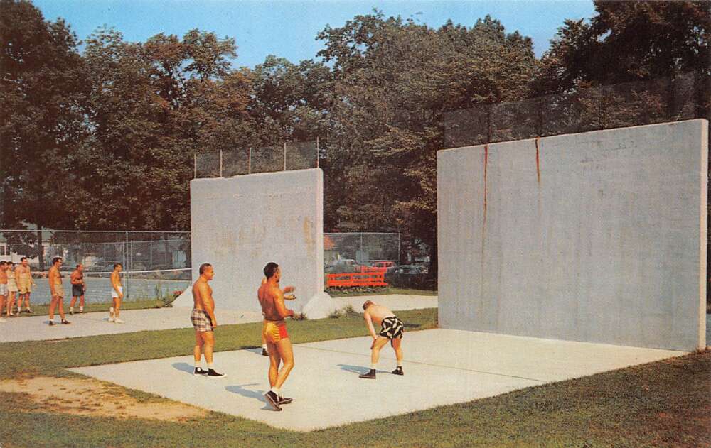 Lake Mohegan New York Sonaqua Club Handball Courts Vintage Postcard AA61031