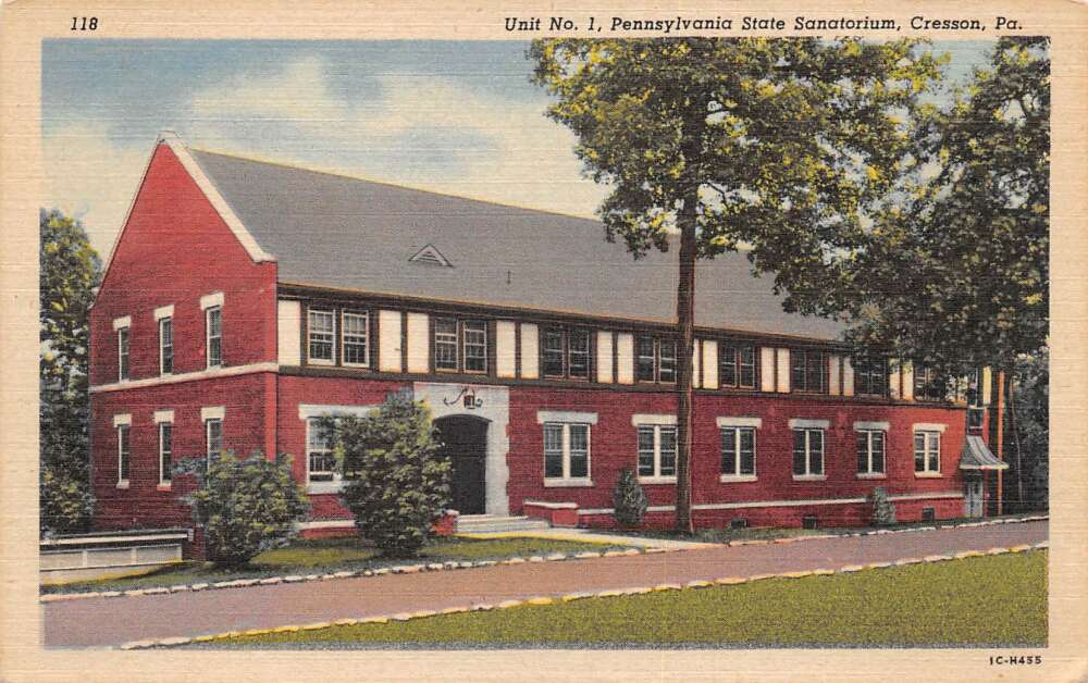 Cresson Pennsylvania State Sanatorium Linen Vintage Postcard AA61294