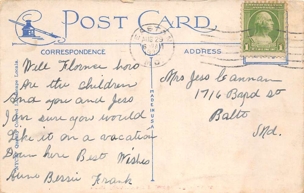 Preston Maryland Greetings Road Scenic View Vintage Postcard AA62108 - Image 2