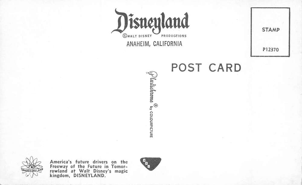 Anaheim California Disneyland Bumper Cars Freeway of the Future