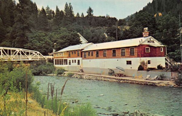 Downieville California Riverside Motel Scenic View Vintage Postcard AA63735