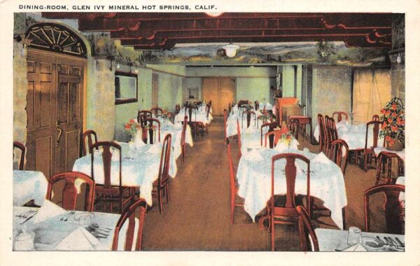 Glen Ivy Mineral Hot Springs California Dining Room Vintage Postcard AA63744