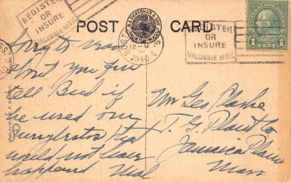 Pocasset Massachutsetts Beach Avenue Residential Area Vintage Postcard AA63789 - Image 2