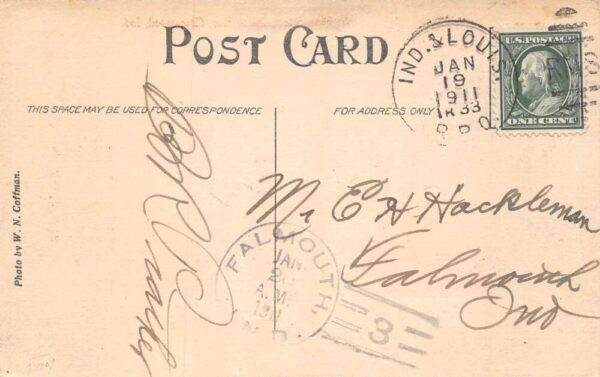Greenwood Indiana West Main Street Livery and Feed Vintage Postcard AA63799 - Image 2