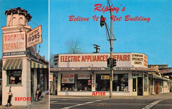 Lynwood California Lynwood Specialty Shops Electronics Ripley's Postcard AA63801